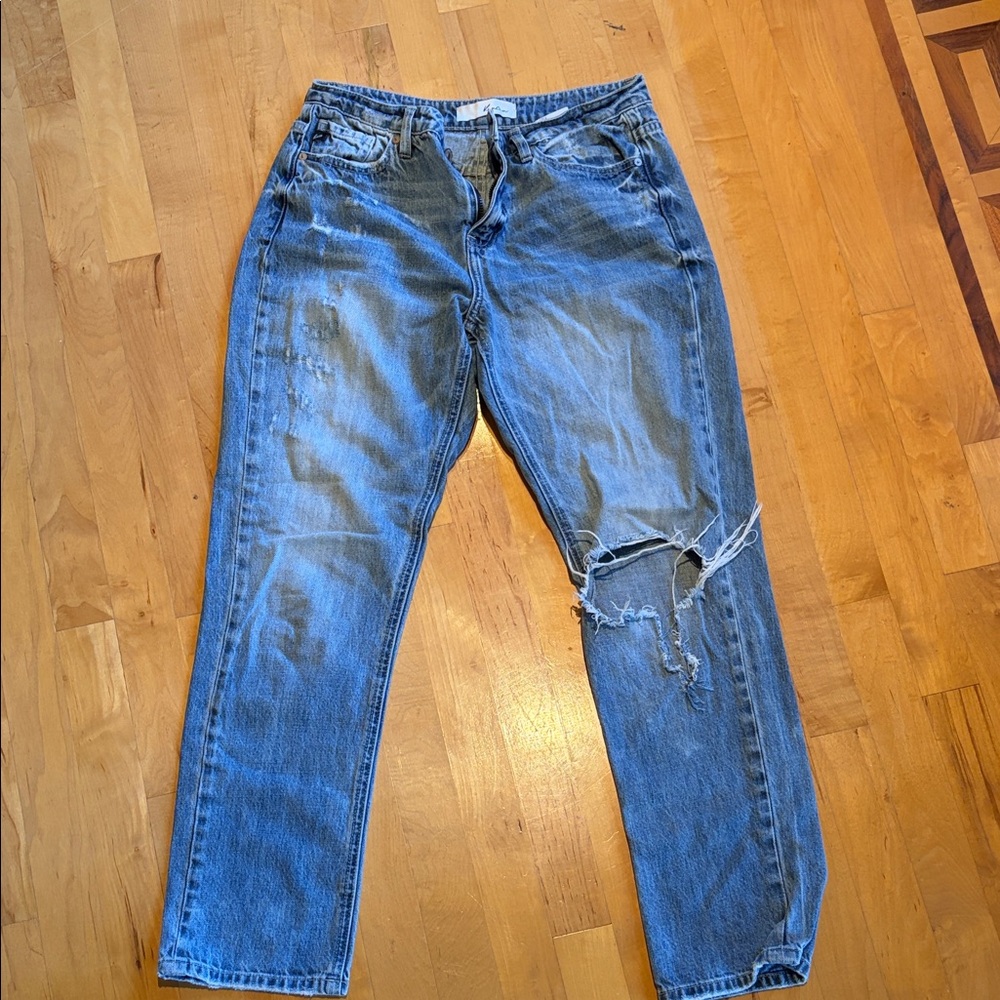 KanCan Blue Distressed Boyfriend Jeans